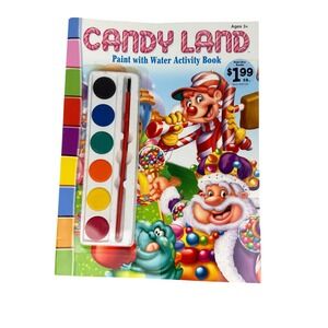 Candy Land Paint with Water Activity Book 2005 Hasbro Bendon New Paint Set